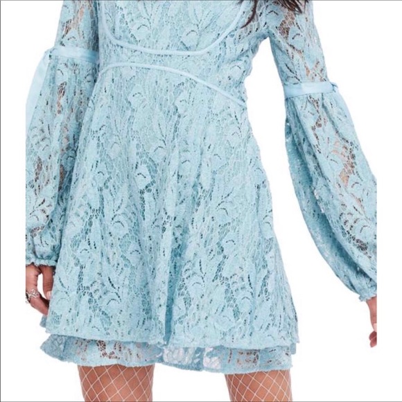 NWT ❋ Free People ❋ Romantic Ruby Lace Mini Dress - Picture 2 of 7
